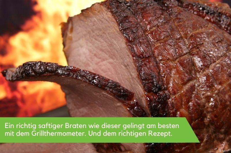 Nahaufnahme eines saftigen Bratens