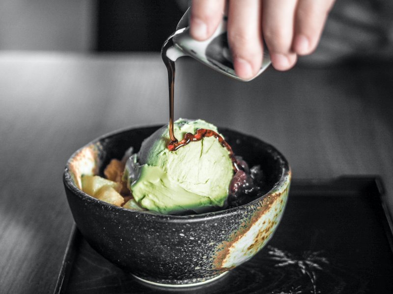 Dessert mit Sirup Dessert mit Sirup