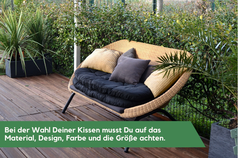 Bei der Wahl eines Gartenkissens ist auf einige Kriterien zu achten.