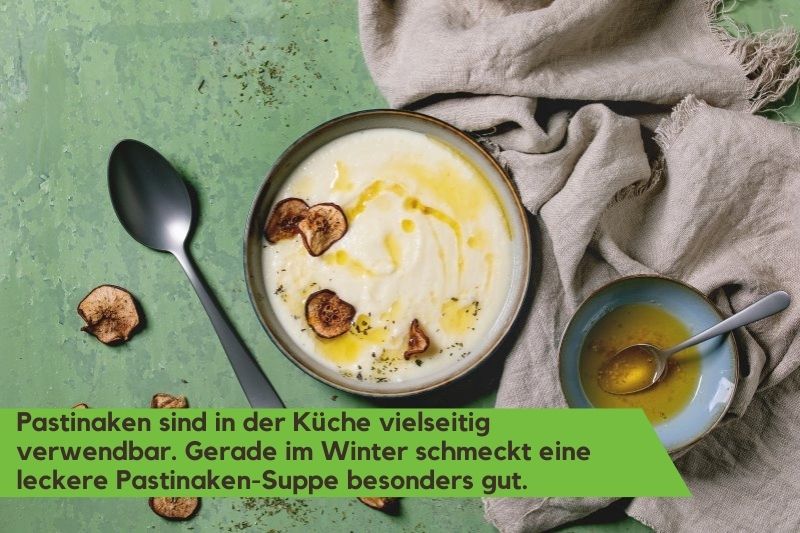 Eine aus Pastinaken hergestellte Suppe.