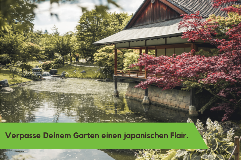 Ein Gartenteich im japanischen Stil
