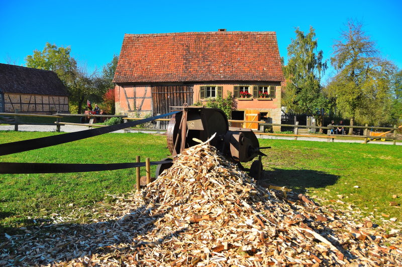 gehäckseltes Holz
