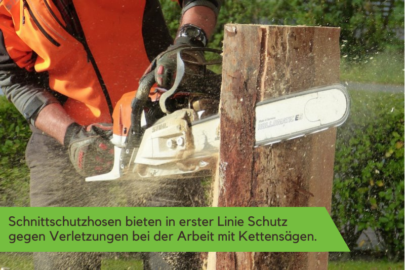 Schnittschutzhose im Einsatz