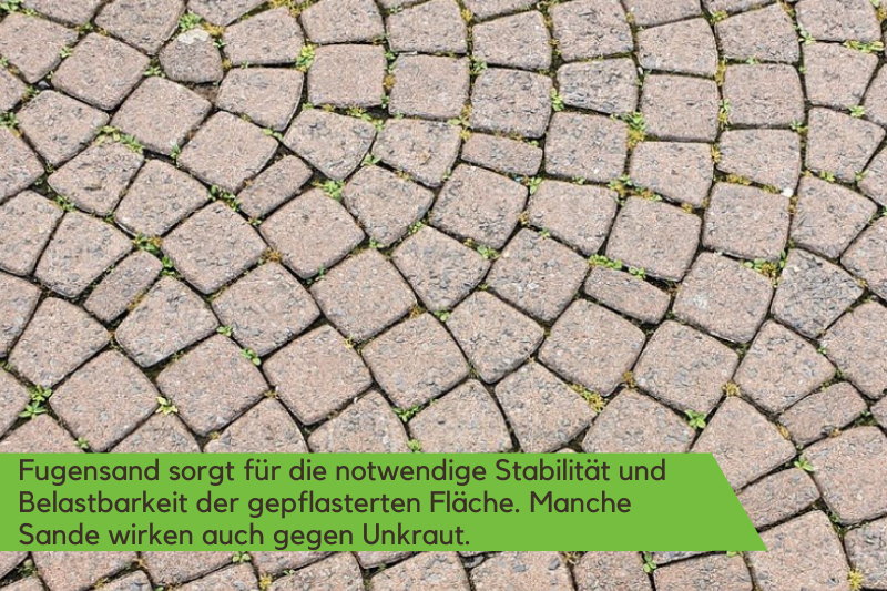 Pflastersteine mit Fugen ohne Fugensand