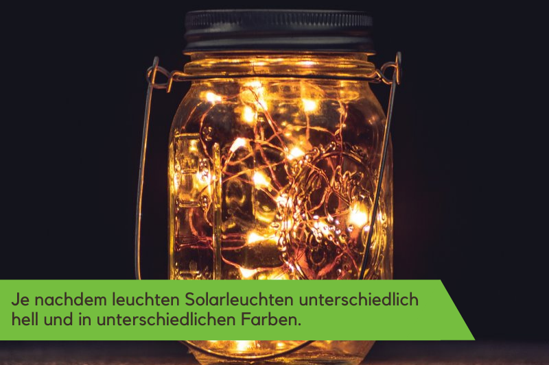 Leuchtende Solarlampe